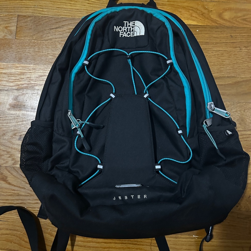 The North Face Jester Backpack in Black and Teal